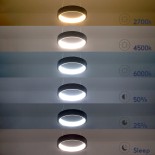 GLOBOSTAR® NEMESIS 61152 Μοντέρνο Κρεμαστό Φωτιστικό Οροφής LED 20W 2000lm 360° AC 220-240V IP20 Ρυθμιζόμενο Λευκό CCT με Χειριστήριο από 2700K έως 6000K Dimmable - Lumileds SMD Chip - Μαυρό Ματ - Μ25 x Π25 x Υ4cm - 3 Χρόνια Εγγύηση