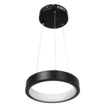 GLOBOSTAR® NEMESIS 61152 Μοντέρνο Κρεμαστό Φωτιστικό Οροφής LED 20W 2000lm 360° AC 220-240V IP20 Ρυθμιζόμενο Λευκό CCT με Χειριστήριο από 2700K έως 6000K Dimmable - Lumileds SMD Chip - Μαυρό Ματ - Μ25 x Π25 x Υ4cm - 3 Χρόνια Εγγύηση