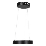 GLOBOSTAR® NEMESIS 61152 Μοντέρνο Κρεμαστό Φωτιστικό Οροφής LED 20W 2000lm 360° AC 220-240V IP20 Ρυθμιζόμενο Λευκό CCT με Χειριστήριο από 2700K έως 6000K Dimmable - Lumileds SMD Chip - Μαυρό Ματ - Μ25 x Π25 x Υ4cm - 3 Χρόνια Εγγύηση
