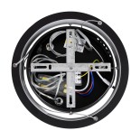 GLOBOSTAR® NEMESIS 61152 Μοντέρνο Κρεμαστό Φωτιστικό Οροφής LED 20W 2000lm 360° AC 220-240V IP20 Ρυθμιζόμενο Λευκό CCT με Χειριστήριο από 2700K έως 6000K Dimmable - Lumileds SMD Chip - Μαυρό Ματ - Μ25 x Π25 x Υ4cm - 3 Χρόνια Εγγύηση