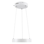 GLOBOSTAR® NEMESIS 61153 Μοντέρνο Κρεμαστό Φωτιστικό Οροφής LED 20W 2356lm 360° AC 220-240V IP20 Ρυθμιζόμενο Λευκό CCT με Χειριστήριο από 2700K έως 6000K Dimmable - Lumileds SMD Chip - Λευκό Ματ - Μ25 x Π25 x Υ4cm - 3 Χρόνια Εγγύηση