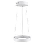 GLOBOSTAR® NEMESIS 61153 Μοντέρνο Κρεμαστό Φωτιστικό Οροφής LED 20W 2356lm 360° AC 220-240V IP20 Ρυθμιζόμενο Λευκό CCT με Χειριστήριο από 2700K έως 6000K Dimmable - Lumileds SMD Chip - Λευκό Ματ - Μ25 x Π25 x Υ4cm - 3 Χρόνια Εγγύηση