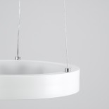 GLOBOSTAR® NEMESIS 61153 Μοντέρνο Κρεμαστό Φωτιστικό Οροφής LED 20W 2356lm 360° AC 220-240V IP20 Ρυθμιζόμενο Λευκό CCT με Χειριστήριο από 2700K έως 6000K Dimmable - Lumileds SMD Chip - Λευκό Ματ - Μ25 x Π25 x Υ4cm - 3 Χρόνια Εγγύηση