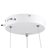GLOBOSTAR® NEMESIS 61153 Μοντέρνο Κρεμαστό Φωτιστικό Οροφής LED 20W 2356lm 360° AC 220-240V IP20 Ρυθμιζόμενο Λευκό CCT με Χειριστήριο από 2700K έως 6000K Dimmable - Lumileds SMD Chip - Λευκό Ματ - Μ25 x Π25 x Υ4cm - 3 Χρόνια Εγγύηση