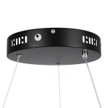 GloboStar® NEMESIS 61155 Κρεμαστό Φωτιστικό Δαχτυλίδι-Κύκλος LED CCT 30W 3513lm 360° AC 220-240V - Εναλλαγή Φωτισμού μέσω Τηλεχειριστηρίου All In One Ψυχρό 6000k+Φυσικό 4500k+Θερμό 2700k Dimmable Φ40cm - Μαύρο - 3 Years Warranty