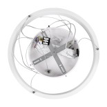 GloboStar® NEMESIS 61156 Κρεμαστό Φωτιστικό Δαχτυλίδι-Κύκλος LED CCT 30W 3513lm 360° AC 220-240V - Εναλλαγή Φωτισμού μέσω Τηλεχειριστηρίου All In One Ψυχρό 6000k+Φυσικό 4500k+Θερμό 2700k Dimmable Φ40cm - Λευκό - 3 Years Warranty