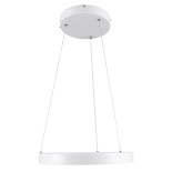 GloboStar® NEMESIS 61156 Κρεμαστό Φωτιστικό Δαχτυλίδι-Κύκλος LED CCT 30W 3513lm 360° AC 220-240V - Εναλλαγή Φωτισμού μέσω Τηλεχειριστηρίου All In One Ψυχρό 6000k+Φυσικό 4500k+Θερμό 2700k Dimmable Φ40cm - Λευκό - 3 Years Warranty
