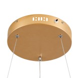 GloboStar® NEMESIS 61160 Κρεμαστό Φωτιστικό Δαχτυλίδι-Κύκλος LED CCT 45W 5230lm 360° AC 220-240V - Εναλλαγή Φωτισμού μέσω Τηλεχειριστηρίου All In One Ψυχρό 6000k+Φυσικό 4500k+Θερμό 2700k Dimmable Φ60cm - Χρυσό Βούρτσας - 3 Years Warranty