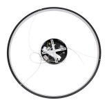 GloboStar® NEMESIS 61161 Κρεμαστό Φωτιστικό Δαχτυλίδι-Κύκλος LED CCT 67W 7689lm 360° AC 220-240V - Εναλλαγή Φωτισμού μέσω Τηλεχειριστηρίου All In One Ψυχρό 6000k+Φυσικό 4500k+Θερμό 2700k Dimmable Φ80cm - Μαύρο - 3 Years Warranty