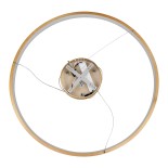 GloboStar® NEMESIS 61163 Κρεμαστό Φωτιστικό Δαχτυλίδι-Κύκλος LED CCT 67W 7689lm 360° AC 220-240V - Εναλλαγή Φωτισμού μέσω Τηλεχειριστηρίου All In One Ψυχρό 6000k+Φυσικό 4500k+Θερμό 2700k Dimmable Φ80cm - Χρυσό Βούρτσας - 3 Years Warranty
