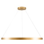 GloboStar® NEMESIS 61166 Κρεμαστό Φωτιστικό Δαχτυλίδι-Κύκλος LED CCT 75W 8743lm 360° AC 220-240V - Εναλλαγή Φωτισμού μέσω Τηλεχειριστηρίου All In One Ψυχρό 6000k+Φυσικό 4500k+Θερμό 2700k Dimmable Φ100cm - Χρυσό Βούρτσας - 3 Years Warranty
