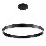 GloboStar® VENOM 61179 Κρεμαστό Φωτιστικό Δαχτυλίδι-Κύκλος LED CCT 67W 7863lm 120° AC 220-240V - Εναλλαγή Φωτισμού μέσω Τηλεχειριστηρίου All In One Ψυχρό 6000K+Φυσικό 4500K+Θερμό 2700K Dimmable Φ80cm - Μαύρο - 3 Years Warranty