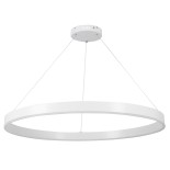 GloboStar® VENOM 61183 Κρεμαστό Φωτιστικό Δαχτυλίδι-Κύκλος LED CCT 75W 8818lm 120° AC 220-240V - Εναλλαγή Φωτισμού μέσω Τηλεχειριστηρίου All In One Ψυχρό 6000K+Φυσικό 4500K+Θερμό 2700K Dimmable Φ100cm - Λευκό - 3 Years Warranty