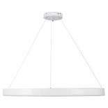 GloboStar® VENOM 61183 Κρεμαστό Φωτιστικό Δαχτυλίδι-Κύκλος LED CCT 75W 8818lm 120° AC 220-240V - Εναλλαγή Φωτισμού μέσω Τηλεχειριστηρίου All In One Ψυχρό 6000K+Φυσικό 4500K+Θερμό 2700K Dimmable Φ100cm - Λευκό - 3 Years Warranty