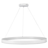 GloboStar® VENOM 61183 Κρεμαστό Φωτιστικό Δαχτυλίδι-Κύκλος LED CCT 75W 8818lm 120° AC 220-240V - Εναλλαγή Φωτισμού μέσω Τηλεχειριστηρίου All In One Ψυχρό 6000K+Φυσικό 4500K+Θερμό 2700K Dimmable Φ100cm - Λευκό - 3 Years Warranty