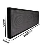 GLOBOSTAR® DISPLAY 90291 Κυλιόμενη Ψηφιακή Επιγραφή P10 Μονής Όψης LED AC 220-240V Αδιάβροχο IP65 Κόκκινο - WiFi Control μέσω FK APP - Αισθητήρας Θερμοκρασίας & Υγρασίας - Μ264 x Π9 x Υ72cm - 2 Χρόνια Εγγύηση
