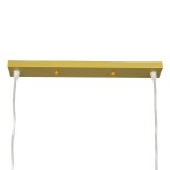 GloboStar® TRIANGLE 00615 Μοντέρνο Κρεμαστό Φωτιστικό Οροφής Δίφωτο 2 x E27 Χρυσό Μεταλλικό Πλέγμα Μ60 x Π22 x Y130cm
