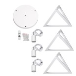 GLOBOSTAR® TRIANGLE 00617 Μοντέρνο Κρεμαστό Φωτιστικό Οροφής με Ντουί 3 x E27 AC 220-240V IP20 - Λευκό - Μ49 x Π49 x Y130cm