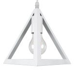 GLOBOSTAR® TRIANGLE 00617 Μοντέρνο Κρεμαστό Φωτιστικό Οροφής με Ντουί 3 x E27 AC 220-240V IP20 - Λευκό - Μ49 x Π49 x Y130cm