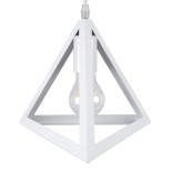 GLOBOSTAR® TRIANGLE 00617 Μοντέρνο Κρεμαστό Φωτιστικό Οροφής με Ντουί 3 x E27 AC 220-240V IP20 - Λευκό - Μ49 x Π49 x Y130cm