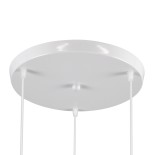 GLOBOSTAR® TRIANGLE 00617 Μοντέρνο Κρεμαστό Φωτιστικό Οροφής με Ντουί 3 x E27 AC 220-240V IP20 - Λευκό - Μ49 x Π49 x Y130cm