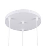 GloboStar® DILLON 00627 Μοντέρνο Κρεμαστό Φωτιστικό Οροφής Τρίφωτο 3 x E27 Λευκό Μεταλλικό Καμπάνα Φ26 x Υ130cm