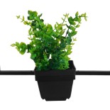 GLOBOSTAR® FLOWERPOT 10001211 Μοντέρνο Κρεμαστό Φωτιστικό Οροφής με Ντουί 1 x E27 AC 220-240V IP20 - Μαύρο & Πράσινο - Μ30 x Π30 x Υ30cm