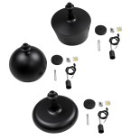 GLOBOSTAR® ROCKFORD 01287 Μοντέρνο Κρεμαστό Φωτιστικό Οροφής με Ντουί 3 x E27 AC 220-240V IP20 - Μαύρο & Χρυσό - Μ86 x Π86 x Υ30cm