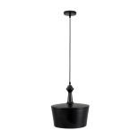 GLOBOSTAR® ROCKFORD 01287-A Μοντέρνο Κρεμαστό Φωτιστικό Οροφής με Ντουί 1 x E27 AC 220-240V IP20 - Μαύρο & Χρυσό - Μ30 x Π30 x Υ30cm