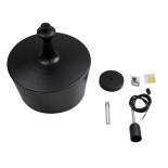 GLOBOSTAR® ROCKFORD 01287-A Μοντέρνο Κρεμαστό Φωτιστικό Οροφής με Ντουί 1 x E27 AC 220-240V IP20 - Μαύρο & Χρυσό - Μ30 x Π30 x Υ30cm