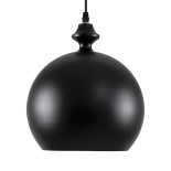 GLOBOSTAR® ROCKFORD 01287-B Μοντέρνο Κρεμαστό Φωτιστικό Οροφής με Ντουί 1 x E27 AC 220-240V IP20 - Μαύρο & Χρυσό - Μ24 x Π24 x Y27cm