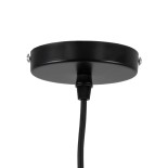 GLOBOSTAR® ROCKFORD 01287-B Μοντέρνο Κρεμαστό Φωτιστικό Οροφής με Ντουί 1 x E27 AC 220-240V IP20 - Μαύρο & Χρυσό - Μ24 x Π24 x Y27cm
