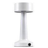 GloboStar® BELLA 76502 Επαναφορτιζόμενο Επιτραπέζιο Φωτιστικό Πορτατίφ LED 1.5W 105lm 120° DC 5V IP44 Θερμό Λευκό 2700K Dimmable Λευκό Αλουμίνιο - Μ9 x Π9 x Υ21cm - 2 Xρόνια Εγγύηση