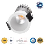 GloboStar® MICRO-S 60237 Χωνευτό LED Spot Downlight TrimLess Φ4cm 5W 625lm 38° AC 220-240V IP20 Φ4 x Υ5.9cm - Στρόγγυλο - Λευκό - Θερμό Λευκό 2700K - Bridgelux COB - 5 Years Warranty