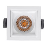 GLOBOSTAR® PLUTO-S 60267 Χωνευτό Downlight Σποτ με Honeycomb Anti Glare Reflector LED 7W 875lm 38° AC 220-240V IP20 Θερμό Λευκό 2700K - Bridgelux COB Chip & TÜV SÜD Driver - Λευκό Ματ - Μ6.4 x Π6.4 x Υ4.9cm / Q5.5 x 5.5cm - 5 Χρόνια Εγγύηση