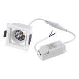 GLOBOSTAR® PLUTO-S 60267 Χωνευτό Downlight Σποτ με Honeycomb Anti Glare Reflector LED 7W 875lm 38° AC 220-240V IP20 Θερμό Λευκό 2700K - Bridgelux COB Chip & TÜV SÜD Driver - Λευκό Ματ - Μ6.4 x Π6.4 x Υ4.9cm / Q5.5 x 5.5cm - 5 Χρόνια Εγγύηση