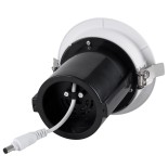 GLOBOSTAR® VIRGO-M 60306 Χωνευτό Κινούμενο Downlight Σποτ LED 12W 1560lm 36° AC 220-240V IP20 Φυσικό Λευκό 4500K - Bridgelux COB Chip & TÜV SÜD Driver - Λευκό & Μαύρο Ματ - Μ11 x Π11 x Υ11.5cm / Q9.5cm - 5 Χρόνια Εγγύηση