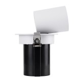GLOBOSTAR® VIRGO-M 60306 Χωνευτό Κινούμενο Downlight Σποτ LED 12W 1560lm 36° AC 220-240V IP20 Φυσικό Λευκό 4500K - Bridgelux COB Chip & TÜV SÜD Driver - Λευκό & Μαύρο Ματ - Μ11 x Π11 x Υ11.5cm / Q9.5cm - 5 Χρόνια Εγγύηση