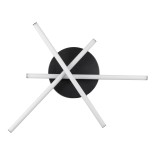 GloboStar® DRACO 61093 Φωτιστικό Οροφής Γραμμικό Linear Design LED CCT 45W 5535lm 120° AC 220-240V - Εναλλαγή Φωτισμού μέσω Τηλεχειριστηρίου All In One Ψυχρό 6000k+Φυσικό 4500k+Θερμό 2700k Dimmable Φ50 x Υ11cm - Μαύρο - 3 Years Warranty