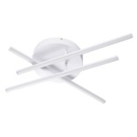 GloboStar® DRACO 61094 Φωτιστικό Οροφής Γραμμικό Linear Design LED CCT 45W 5535lm 120° AC 220-240V - Εναλλαγή Φωτισμού μέσω Τηλεχειριστηρίου All In One Ψυχρό 6000k+Φυσικό 4500k+Θερμό 2700k Dimmable Φ50 x Υ11cm - Λευκό - 3 Years Warranty