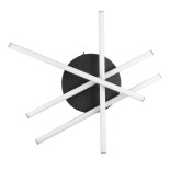 GloboStar® DRACO 61095 Φωτιστικό Οροφής Γραμμικό Linear Design LED CCT 60W 7380lm 120° AC 220-240V - Εναλλαγή Φωτισμού μέσω Τηλεχειριστηρίου All In One Ψυχρό 6000k+Φυσικό 4500k+Θερμό 2700k Dimmable Φ60 x Υ11cm - Μαύρο - 3 Years Warranty