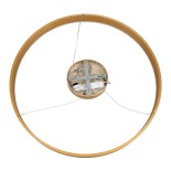 GloboStar® VENOM 61181 Κρεμαστό Φωτιστικό Δαχτυλίδι-Κύκλος LED CCT 67W 7863lm 120° AC 220-240V - Εναλλαγή Φωτισμού μέσω Τηλεχειριστηρίου All In One Ψυχρό 6000K+Φυσικό 4500K+Θερμό 2700K Dimmable Φ80cm - Χρυσό Βούρτσας - 3 Years Warranty