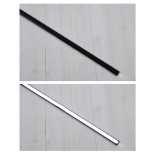 GLOBOSTAR® ALP-LINEAR SURFABO 70806-3M Επιφανειακό Προφίλ Αλουμινίου με Μαύρο Φιμέ Πατητό Κάλυμμα για Ταινίες LED IP20 - Μαύρο - Μ300 x Π1.6 x Υ0.7cm - Πακέτο 5 Τεμαχίων