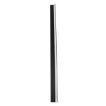 GloboStar® STAIR-PROFILE 70841-1M Προφίλ Αλουμινίου - Βάση & Ψύκτρα Ταινίας LED με Λευκό Γαλακτερό Κάλυμμα - Χρήση σε Σκαλοπάτια - Πατητό Κάλυμμα - Μαύρο - 1 Μέτρο - Μ100 x Π6 x Υ2.1cm
