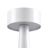 GloboStar® BELLA 76502 Επαναφορτιζόμενο Επιτραπέζιο Φωτιστικό Πορτατίφ LED 1.5W 105lm 120° DC 5V IP44 Θερμό Λευκό 2700K Dimmable Λευκό Αλουμίνιο - Μ9 x Π9 x Υ21cm - 2 Xρόνια Εγγύηση