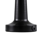 GloboStar® BELLA 76503 Επαναφορτιζόμενο Επιτραπέζιο Φωτιστικό Πορτατίφ LED 1.5W 105lm 120° DC 5V IP44 Θερμό Λευκό 2700K Dimmable Μαύρο Αλουμίνιο - Μ9 x Π9 x Υ21cm - 2 Xρόνια Εγγύηση