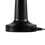 GloboStar® BELLA 76503 Επαναφορτιζόμενο Επιτραπέζιο Φωτιστικό Πορτατίφ LED 1.5W 105lm 120° DC 5V IP44 Θερμό Λευκό 2700K Dimmable Μαύρο Αλουμίνιο - Μ9 x Π9 x Υ21cm - 2 Xρόνια Εγγύηση