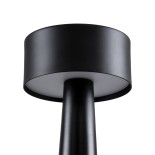 GloboStar® BELLA 76503 Επαναφορτιζόμενο Επιτραπέζιο Φωτιστικό Πορτατίφ LED 1.5W 105lm 120° DC 5V IP44 Θερμό Λευκό 2700K Dimmable Μαύρο Αλουμίνιο - Μ9 x Π9 x Υ21cm - 2 Xρόνια Εγγύηση