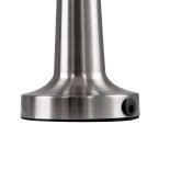 GloboStar® BELLA 76504 Επαναφορτιζόμενο Επιτραπέζιο Φωτιστικό Πορτατίφ LED 1.5W 105lm 120° DC 5V IP44 Θερμό Λευκό 2700K Dimmable Ασημί Αλουμίνιο - Μ9 x Π9 x Υ21cm - 2 Xρόνια Εγγύηση