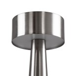 GloboStar® BELLA 76504 Επαναφορτιζόμενο Επιτραπέζιο Φωτιστικό Πορτατίφ LED 1.5W 105lm 120° DC 5V IP44 Θερμό Λευκό 2700K Dimmable Ασημί Αλουμίνιο - Μ9 x Π9 x Υ21cm - 2 Xρόνια Εγγύηση